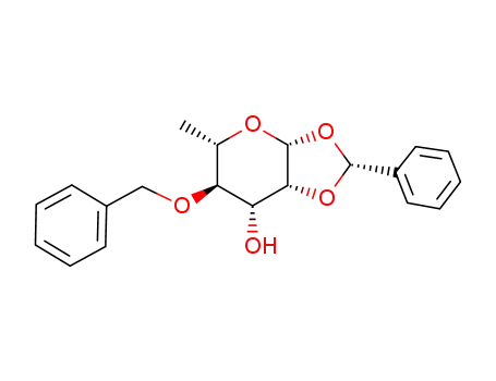 4-O-benzyl-1,2-O-<(R)-benzylidene>-β-L-rhamnopyranose