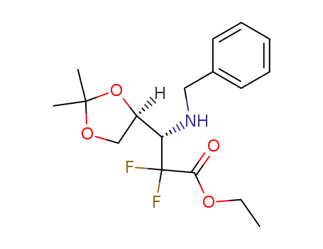 ethyl (3S,4S)-3-benzylamino-2,2-difluoro-4,5-O-isopropylidenepentanoate