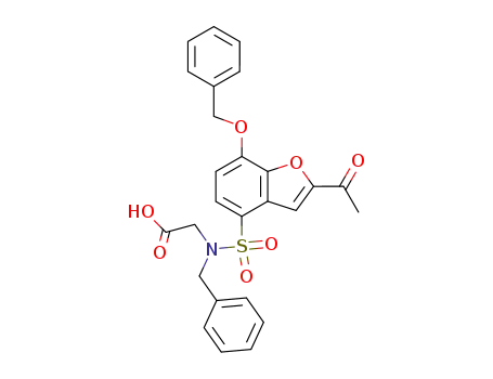 Glycine,
N-[[2-acetyl-7-(phenylmethoxy)-4-benzofuranyl]sulfonyl]-N-(phenylmethyl
)-
