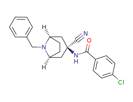 Benzamide,
4-chloro-N-[3-cyano-8-(phenylmethyl)-8-azabicyclo[3.2.1]oct-3-yl]-, exo-