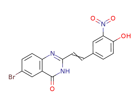 Molecular Structure of 75341-99-0 (6-Bromo-2-[(E)-2-(4-hydroxy-3-nitro-phenyl)-vinyl]-3H-quinazolin-4-one)