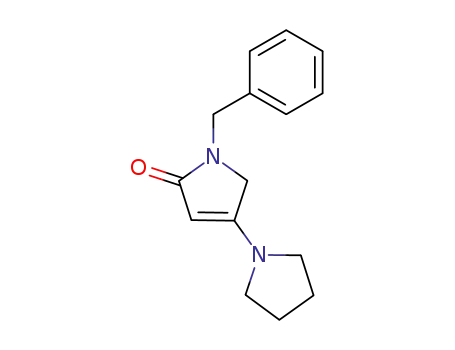 2H-Pyrrol-2-one, 1,5-dihydro-1-(phenylmethyl)-4-(1-pyrrolidinyl)-