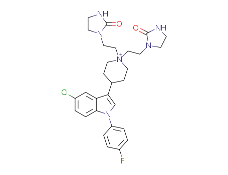 5-chloro-1-(4-fluorophenyl)-3-{1,1-bis[2-(2-imidazolidon-1-yl)ethyl]-piperidin-1-ium-4-yl}-1H-indole