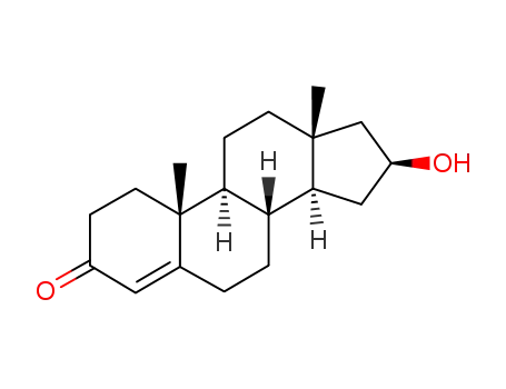 Molecular Structure of 22614-28-4 (16β-hydroxyandrost-4-en-3-one)