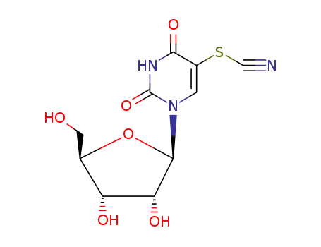 Molecular Structure of 38927-32-1 (1-pentofuranosyl-5-thiocyanatopyrimidine-2,4(1H,3H)-dione)