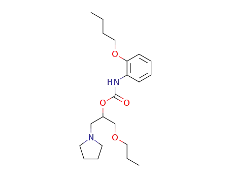 Molecular Structure of 105919-59-3 (Carbamic acid, (2-butoxyphenyl)-,
1-(propoxymethyl)-2-(1-pyrrolidinyl)ethyl ester)