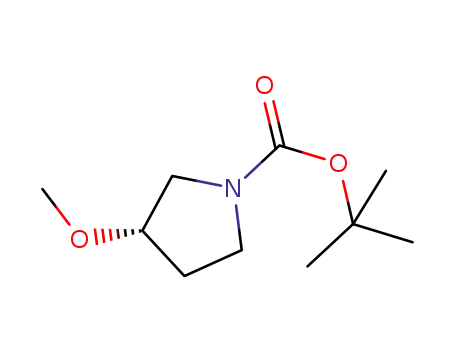 Molecular Structure of 550371-69-2 ((S)-tert-butyl 3-Methoxypyrrolidine-1-carboxylate)