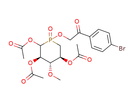 1,2,4-tri-O-acetyl-5-C-<(p-bromophenacyloxy)phosphinyl>-5-deoxy-3-O-methyl-D-xylopyranose