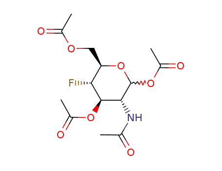 Molecular Structure of 116049-57-1 (2-Acetamido-2,4-dideoxy-4-fluoro-D-glucopyranose)
