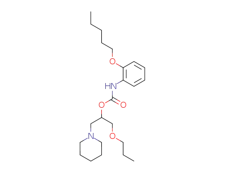 Molecular Structure of 105920-50-1 (Carbamic acid, [2-(pentyloxy)phenyl]-,
1-(1-piperidinylmethyl)-2-propoxyethyl ester)