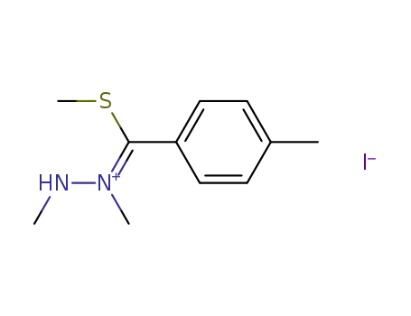 N,N'-Dimethyl-N-[1-methylsulfanyl-1-p-tolyl-meth-(Z)-ylidene]-hydrazinium; iodide
