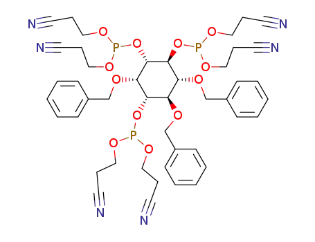 Phosphorous acid bis-(2-cyano-ethyl) ester (1S,2R,3R,4S,5S,6S)-2,3,6-tris-benzyloxy-4,5-bis-[bis-(2-cyano-ethoxy)-phosphanyloxy]-cyclohexyl ester