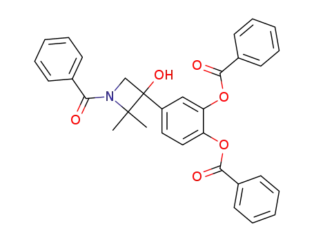 N-Benzoyl-2,2-dimethyl-3-(3',4'-dibenzoyloxyphenyl)azetidin-3-ol