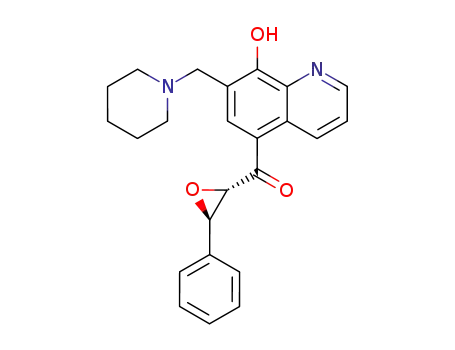 trans-2,3-Epoxy-1-(8-hydroxy-7-piperidinomethylchinol-5-yl)-3-phenylpropan-1-on
