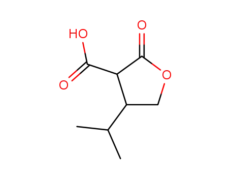 Molecular Structure of 147160-17-6 (3-Furancarboxylicacid,tetrahydro-4-(1-methylethyl)-2-oxo-,trans-(9CI))
