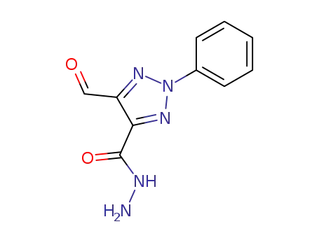 Molecular Structure of 89157-65-3 (2H-1,2,3-Triazole-4-carboxylic acid, 5-formyl-2-phenyl-, hydrazide)