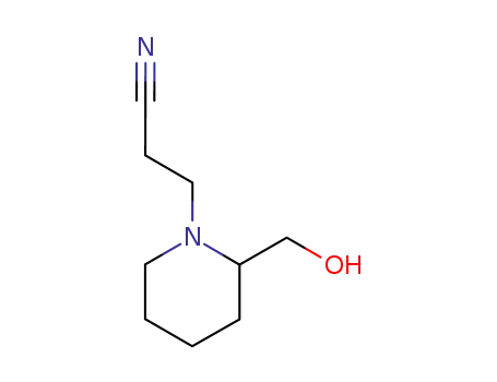 Molecular Structure of 76393-93-6 (3-(2-hydroxymethylpiperidin-1-yl)propionitrile)