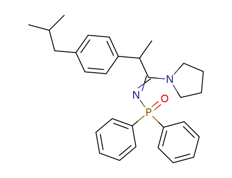 Pyrrolidine,
1-[1-[(diphenylphosphinyl)imino]-2-[4-(2-methylpropyl)phenyl]propyl]-