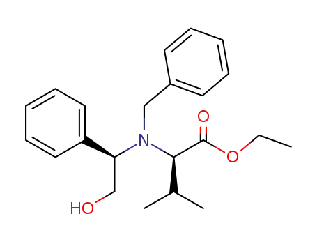 D-Valine, N-(2-hydroxy-1-phenylethyl)-N-(phenylmethyl)-, ethyl ester, (R)-
