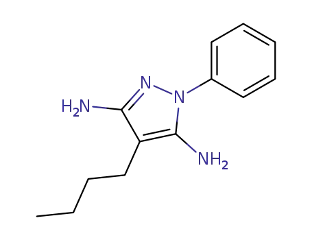 Molecular Structure of 120634-26-6 (4-Butyl-1-phenyl-1H-pyrazole-3,5-diamine)