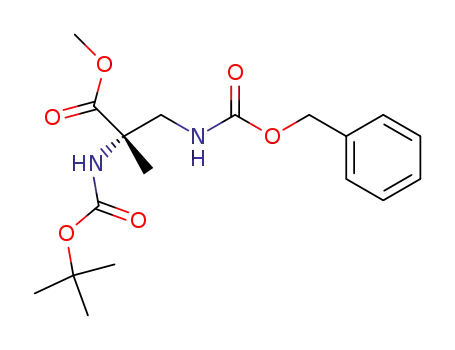 L-Alanine,
N-[(1,1-dimethylethoxy)carbonyl]-2-methyl-3-[[(phenylmethoxy)carbonyl]
amino]-, methyl ester