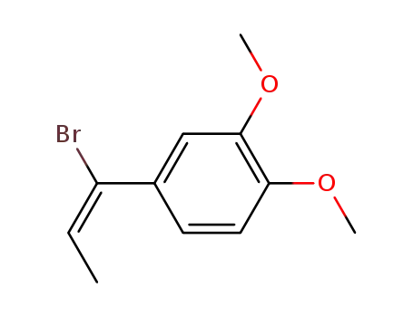 Molecular Structure of 104310-57-8 (Benzene, 4-(1-bromo-1-propenyl)-1,2-dimethoxy-, (E)-)