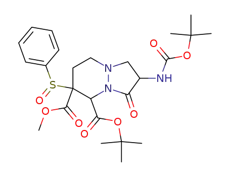 1H-Pyrazolo[1,2-a]pyridazine-5,6-dicarboxylic acid,
2-[[(1,1-dimethylethoxy)carbonyl]amino]hexahydro-3-oxo-6-(phenylsulfin
yl)-, 5-(1,1-dimethylethyl) 6-methyl ester
