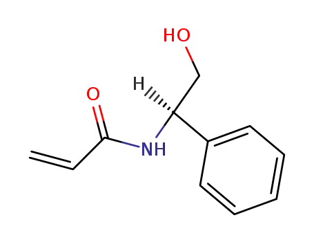 Molecular Structure of 141542-63-4 (2-Propenamide, N-(2-hydroxy-1-phenylethyl)-, (R)-)