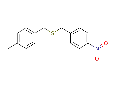 Molecular Structure of 89845-91-0 (Benzene, 1-methyl-4-[[[(4-nitrophenyl)methyl]thio]methyl]-)