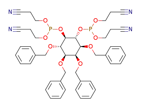 Phosphorous acid bis-(2-cyano-ethyl) ester (1R,2S,3S,4R,5S,6R)-2,3,4,5-tetrakis-benzyloxy-6-[bis-(2-cyano-ethoxy)-phosphanyloxy]-cyclohexyl ester