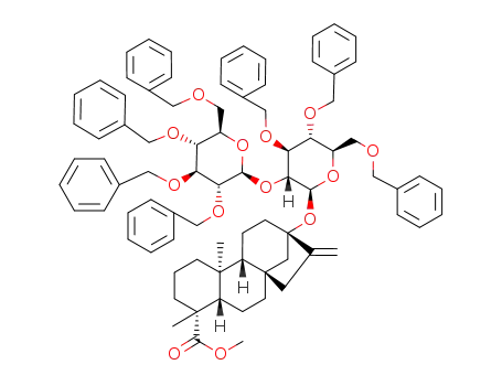13-O-<2-O-(2,3,4,6-tetra-O-benzyl-β-D-glucopyranosyl)-3,4,6-tri-O-benzyl-β-D-glucopyranosyl>-steviol methyl ester