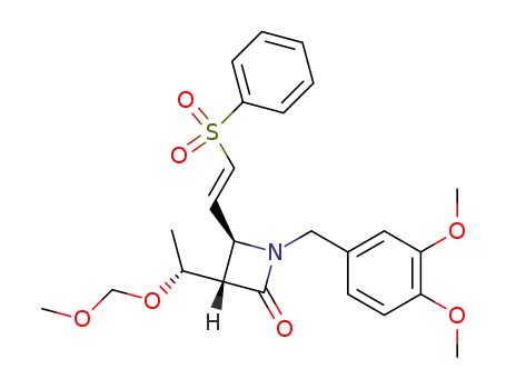 (3S,4S)-4-((E)-2-Benzenesulfonyl-vinyl)-1-(3,4-dimethoxy-benzyl)-3-((R)-1-methoxymethoxy-ethyl)-azetidin-2-one