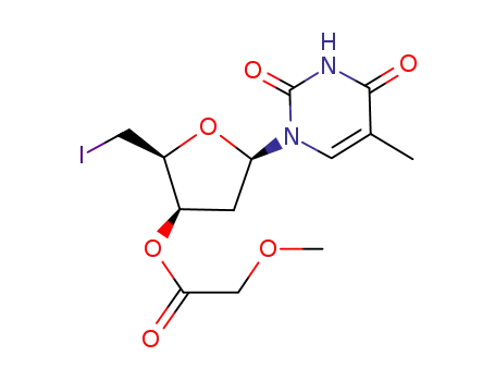 Methoxy-acetic acid (2S,3R,5R)-2-iodomethyl-5-(5-methyl-2,4-dioxo-3,4-dihydro-2H-pyrimidin-1-yl)-tetrahydro-furan-3-yl ester