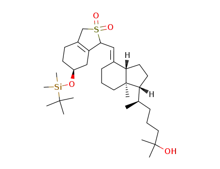 Molecular Structure of 140710-91-4 ((R)-6-{(1R,3aS,7aR)-4-[1-[(S)-6-(tert-Butyl-dimethyl-silanyloxy)-2,2-dioxo-2,3,4,5,6,7-hexahydro-1H-2λ<sup>6</sup>-benzo[c]thiophen-1-yl]-meth-(E)-ylidene]-7a-methyl-octahydro-inden-1-yl}-2-methyl-heptan-2-ol)