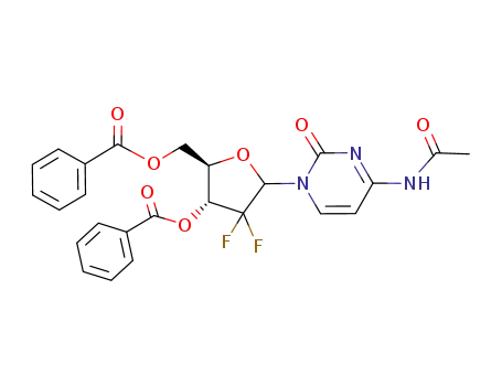 1-(2'-deoxy-2',2'-difluoro-3',5'-di-O-benzoyl-D-ribofuranosyl)-4-acetamidopyrimidin-2-one