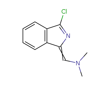 Molecular Structure of 22813-64-5 (Methanamine, 1-(3-chloro-1H-isoindol-1-ylidene)-N,N-dimethyl-)
