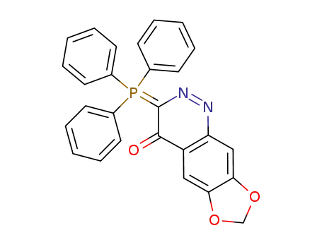 Molecular Structure of 109773-42-4 ([1,3]Dioxolo[4,5-g]cinnolin-4(3H)-one, 3-(triphenylphosphoranylidene)-)