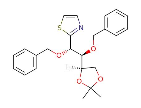 2-[(1S,2S)-1,2-Bis-benzyloxy-2-((R)-2,2-dimethyl-[1,3]dioxolan-4-yl)-ethyl]-thiazole
