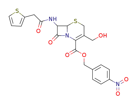 3-Hydroxymethyl-8-oxo-7-(2-thiophen-2-yl-acetylamino)-5-thia-1-aza-bicyclo[4.2.0]oct-2-ene-2-carboxylic acid 4-nitro-benzyl ester
