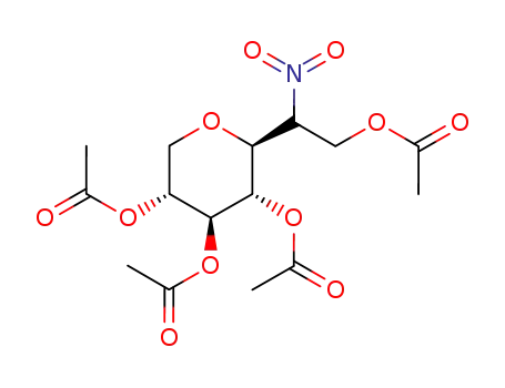 Acetic acid (2S,3S,4S,5R)-4,5-diacetoxy-2-(2-acetoxy-1-nitro-ethyl)-tetrahydro-pyran-3-yl ester