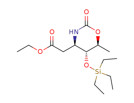 ((4R,5R,6S)-6-Methyl-2-oxo-5-triethylsilanyloxy-[1,3]oxazinan-4-yl)-acetic acid ethyl ester