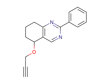 Molecular Structure of 140655-13-6 (Quinazoline, 5,6,7,8-tetrahydro-2-phenyl-5-(2-propynyloxy)-)
