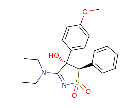 (4S,5R)-3-Diethylamino-4-(4-methoxy-phenyl)-1,1-dioxo-5-phenyl-4,5-dihydro-1H-1λ<sup>6</sup>-isothiazol-4-ol