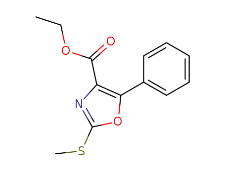 4-Oxazolecarboxylic acid, 2-(methylthio)-5-phenyl-, ethyl ester