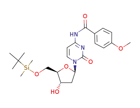 N-{1-[(2R,4S,5R)-5-(tert-Butyl-dimethyl-silanyloxymethyl)-4-hydroxy-tetrahydro-furan-2-yl]-2-oxo-1,2-dihydro-pyrimidin-4-yl}-4-methoxy-benzamide
