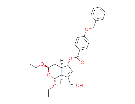 4-Benzyloxy-benzoic acid (1R,3R,4aR,5S,7aS)-1,3-diethoxy-7-hydroxymethyl-1,3,4,4a,5,7a-hexahydro-cyclopenta[c]pyran-5-yl ester
