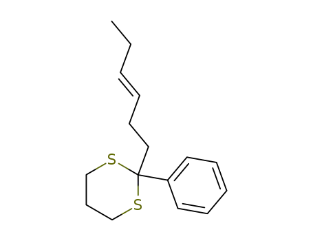 1,3-Dithiane, 2-(3-hexenyl)-2-phenyl-, (E)-