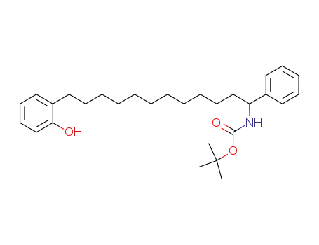 Molecular Structure of 141920-43-6 (Carbamic acid, [12-(2-hydroxyphenyl)-1-phenyldodecyl]-,
1,1-dimethylethyl ester)
