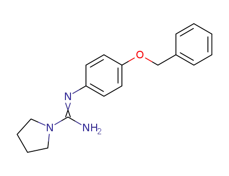 1-Pyrrolidinecarboximidamide, N-[4-(phenylmethoxy)phenyl]-