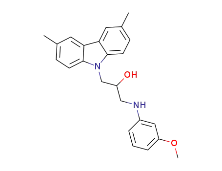 Molecular Structure of 1235481-53-4 (1-(3,6-dimethyl-9H-carbazol-9-yl)-3-(3-methoxyphenylamino)propan-2-ol)